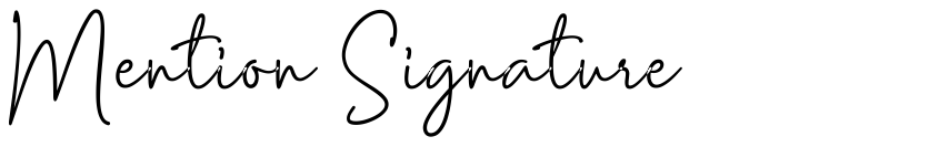Font Mention Signature by faqsa