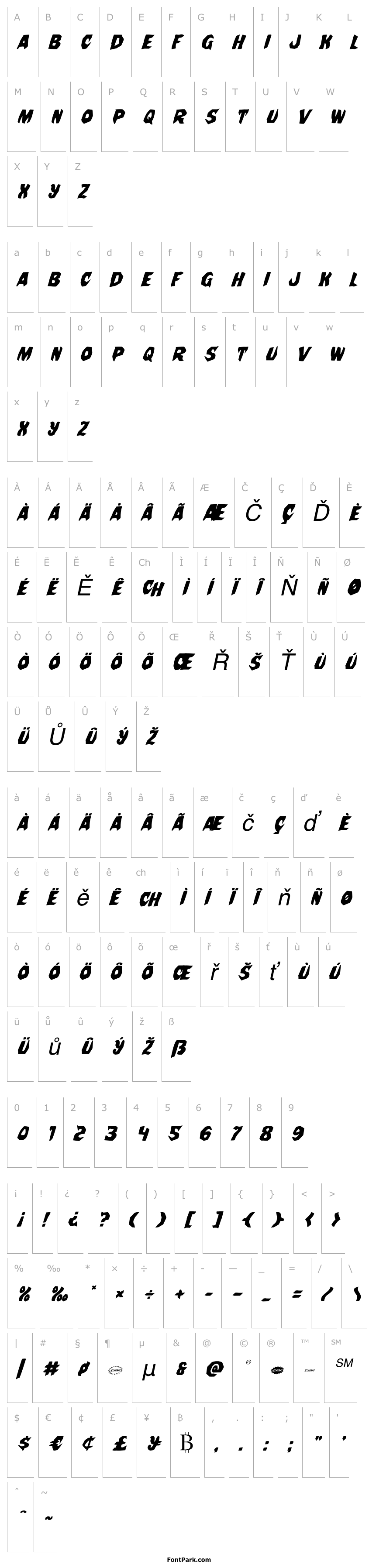 Overview Nightchilde Staggered Italic