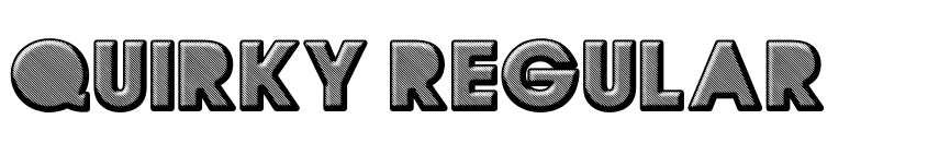 Font QUIRKY Regular by Billy Argel