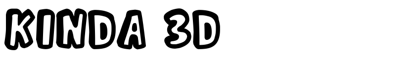 Písmo Kinda 3D od Neznámý