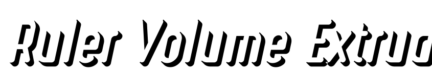 Písmo Ruler Volume Extrude Bold Italic od Levi Szekeres